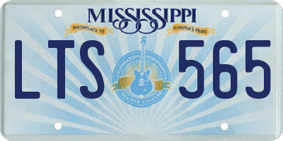 MS license plate LTS565