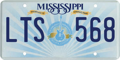 MS license plate LTS568