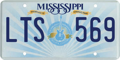 MS license plate LTS569