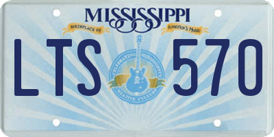 MS license plate LTS570