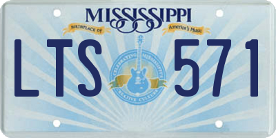 MS license plate LTS571