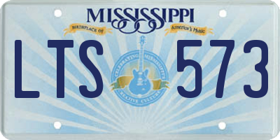 MS license plate LTS573