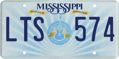 MS license plate LTS574