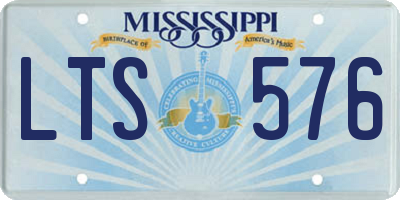 MS license plate LTS576