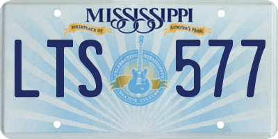 MS license plate LTS577