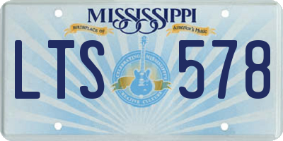 MS license plate LTS578