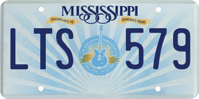 MS license plate LTS579