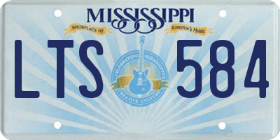 MS license plate LTS584
