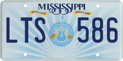MS license plate LTS586