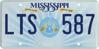 MS license plate LTS587