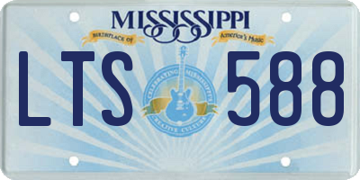 MS license plate LTS588