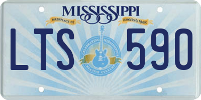 MS license plate LTS590