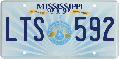 MS license plate LTS592