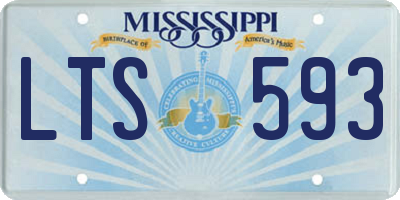MS license plate LTS593
