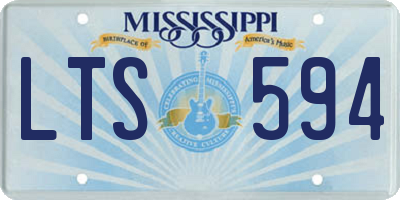 MS license plate LTS594