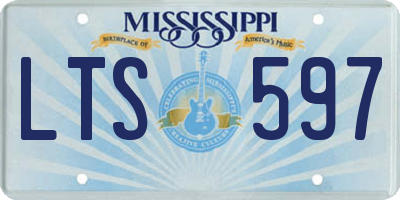 MS license plate LTS597