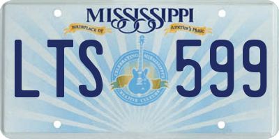 MS license plate LTS599