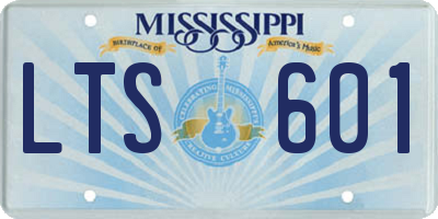 MS license plate LTS601