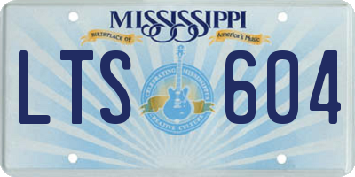 MS license plate LTS604