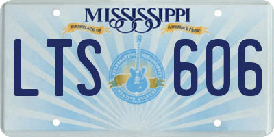 MS license plate LTS606