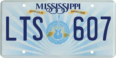 MS license plate LTS607