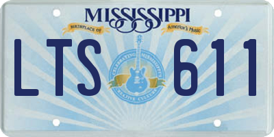 MS license plate LTS611