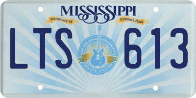MS license plate LTS613