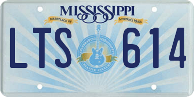 MS license plate LTS614
