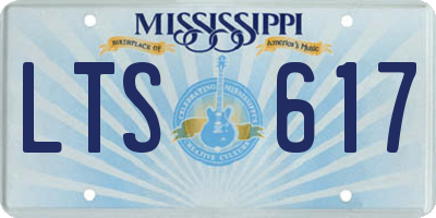 MS license plate LTS617