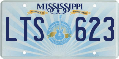 MS license plate LTS623