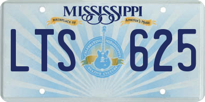 MS license plate LTS625