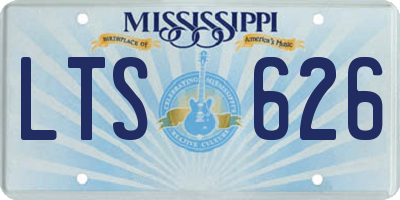 MS license plate LTS626