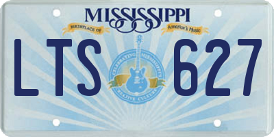 MS license plate LTS627
