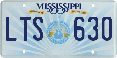 MS license plate LTS630
