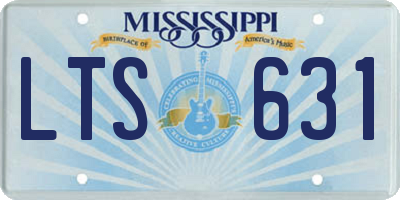 MS license plate LTS631