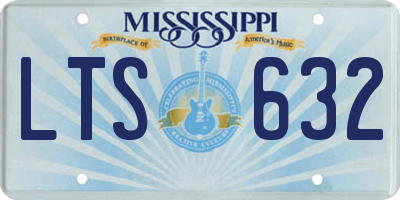 MS license plate LTS632