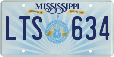 MS license plate LTS634