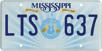 MS license plate LTS637