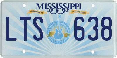 MS license plate LTS638