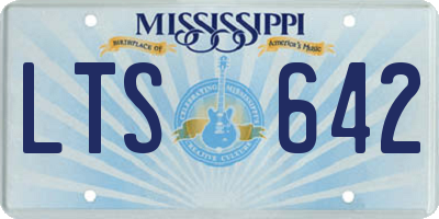 MS license plate LTS642
