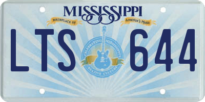 MS license plate LTS644