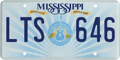 MS license plate LTS646