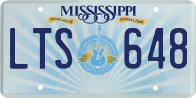MS license plate LTS648