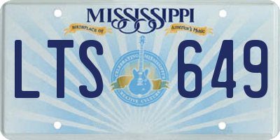 MS license plate LTS649