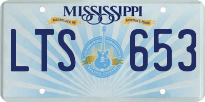 MS license plate LTS653