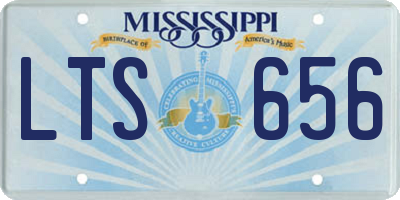 MS license plate LTS656
