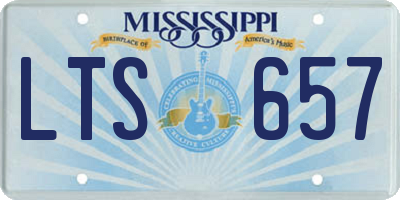 MS license plate LTS657