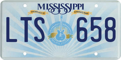 MS license plate LTS658