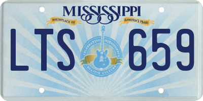MS license plate LTS659
