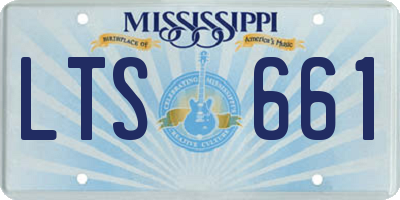 MS license plate LTS661